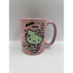 Hello Kitty 🎃 Frankenstein Pink/Green Mug Sanrio Silver Buffalo 17oz NEW!